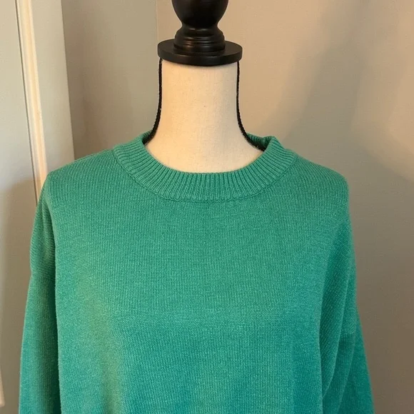 Teal Women's Crew Neck Sweater - Picture 2 of 7